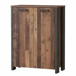 Red Living Aktenschrank Clifford II - Altholz Dekor / Dunkelgrau