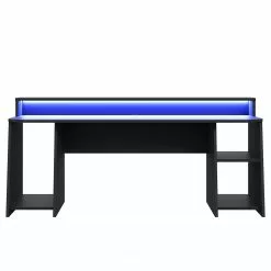 Fredriks Schreibtisch Trent IV - (mit Beleuchtung) Matt Schwarz -Buromobel Verkaufe 1000280710 210813 08155900389 DETAILS P000000001000280710