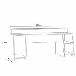 Fredriks Schreibtisch Trent IV - (mit Beleuchtung) Matt Schwarz -Buromobel Verkaufe 1000280710 210813 08155900392 SKETCH DETAILS P000000001000280710 sketch