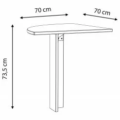Red Living Schreibtisch-Ansatz Clifford - Altholz Dekor / Dunkelgrau -Buromobel Verkaufe 1000280714 210813 08160000412 SKETCH DETAILS P000000001000280714 sketch