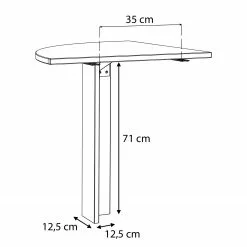 Red Living Schreibtisch-Ansatz Clifford - Altholz Dekor / Dunkelgrau -Buromobel Verkaufe 1000280714 210813 08160000413 SKETCH DETAILS P000000001000280714 sketch