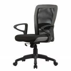 Fredriks Bürodrehstuhl Pialba - Kunstleder & Mesh / Kunststoff - Schwarz / Dunkelgrau