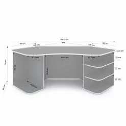 Fredriks Eckschreibtisch Crosswoods - Anthrazit / Weiß -Buromobel Verkaufe 1000280802 210913 08560500010 SKETCH DETAILS P000000001000280802 sketch