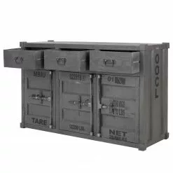 Wolf-Möbel Sideboard Container - Akazie Grau -Buromobel Verkaufe 1000281790 220616 031 DETAILS P000000001000281790