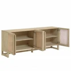 Loftscape Sideboard Risley - Mindi massiv / Rattan -Buromobel Verkaufe 1000282685 210729 06153000017 DETAILS P000000001000282685