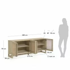 Loftscape Sideboard Risley - Mindi massiv / Rattan -Buromobel Verkaufe 1000282685 210729 06153100026 SKETCH DETAILS P000000001000282685 sketch