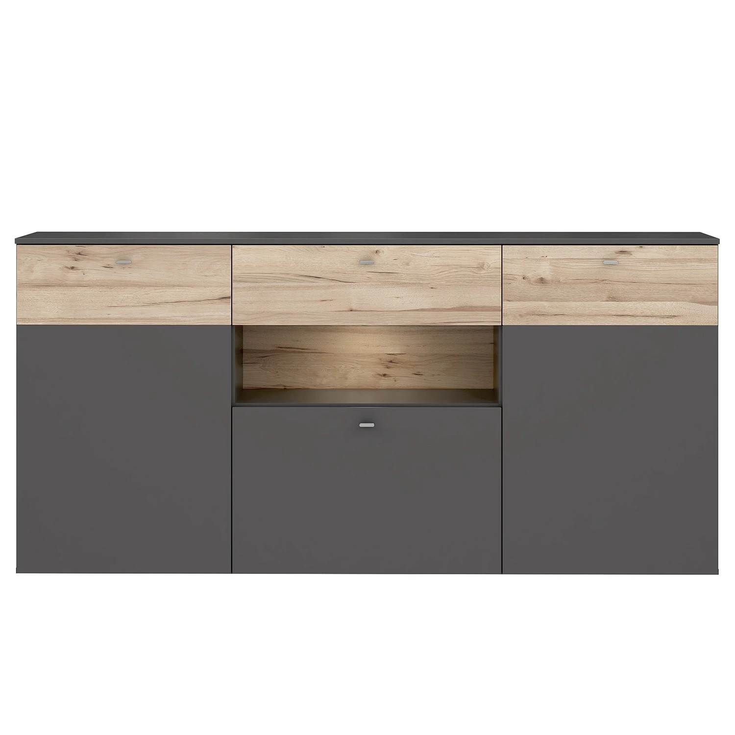 Loftscape Sideboard Corey - Inkl. Beleuchtung - Eiche Dekor / Grau 5 Loftscape Sideboard Corey - Inkl. Beleuchtung - Eiche Dekor / Grau – Bild 3