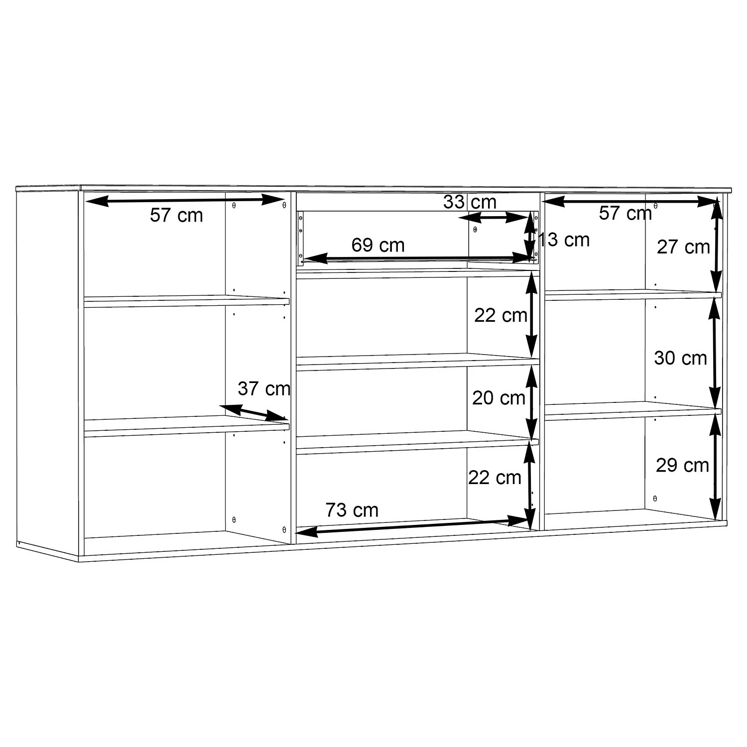Loftscape Sideboard Corey - Inkl. Beleuchtung - Eiche Dekor / Grau 11 Loftscape Sideboard Corey - Inkl. Beleuchtung - Eiche Dekor / Grau – Bild 9