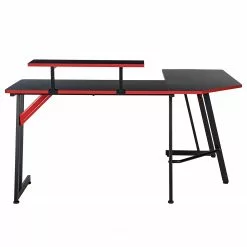 Fredriks Gaming Tisch Embress - Carbon Dekor / Schwarz / Rot -Buromobel Verkaufe 1000283345 220609 040 DETAILS P000000001000283345