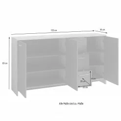 Fredriks Sideboard Edgeworth - Altholz Dekor / Anthrazit -Buromobel Verkaufe 1000283869 210805 14244600357 SKETCH DETAILS P000000001000283869 sketch
