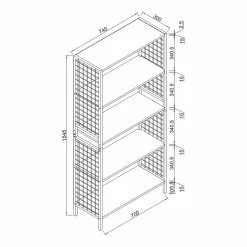 Red Living Regal Welford - Braun / Schwarz 17 Red Living Regal Welford - Braun / Schwarz -Buromobel Verkaufe 1000283952 220401 500 SKETCH DETAILS P000000001000283952 sketch
