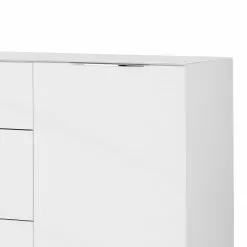 Maja Möbel Sideboard Trend - Glas - Hochglanz Weiß / Chrom -Buromobel Verkaufe 1000284207 210804 14342400012 DETAILS P000000001000284207