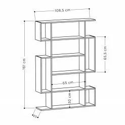 Red Living Regal Rioca - Eiche Sonoma Dekor / Anthrazit -Buromobel Verkaufe 1000284333 210809 06082800048 SKETCH DETAILS P000000001000284333 sketch