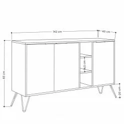 Loftscape Sideboard Caceres - Metall - Mocha / Grau 9 Loftscape Sideboard Caceres - Metall - Mocha / Grau -Buromobel Verkaufe 1000284344 210809 06083400099 SKETCH DETAILS P000000001000284344 sketch