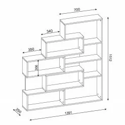 Loftscape Regal Mertyn - Weiß / Walnuss Hell Dekor -Buromobel Verkaufe 1000284396 210809 06093100187 SKETCH DETAILS P000000001000284396 sketch
