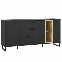 Loftscape Sideboard Mazzo - Schwarz / Eiche Artisan Dekor -Buromobel Verkaufe 1000285799 210819 12212500042 DETAILS P000000001000285799