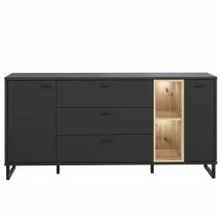 Loftscape Sideboard Mazzo - Schwarz / Eiche Artisan Dekor -Buromobel Verkaufe 1000285799 210819 12212500043 DETAILS P000000001000285799