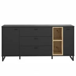 Loftscape Sideboard Mazzo - Schwarz / Eiche Artisan Dekor -Buromobel Verkaufe 1000285799 210819 12212500044 DETAILS P000000001000285799