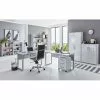 Furnitive Büro-Set Avin IX (8-teilig) - Lichtgrau / Hochglanz Weiß -Buromobel Verkaufe 1000287086 210830 10365200014 MOOD IMAGE P000000001000287086 mood