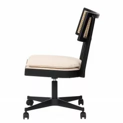 Mørteens Bürostuhl Davik - Webstoff / Esche massiv / Rattan - Creme / Esche Schwarz / Schwarz -Buromobel Verkaufe 1000288169 220610 035 DETAILS P000000001000288169