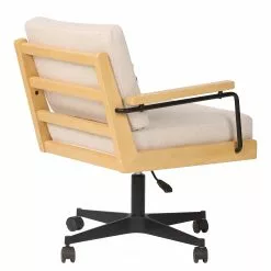 Mørteens Bürostuhl David - Webstoff / Eiche massiv / Stahl - Creme / Eiche / Schwarz -Buromobel Verkaufe 1000288171 220610 040 DETAILS P000000001000288171