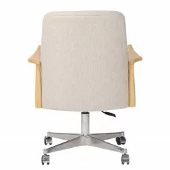 Mørteens Bürostuhl Burns - Webstoff / Eiche massiv / Metall - Creme / Eiche Hell / Silber -Buromobel Verkaufe 1000288193 220610 045 DETAILS P000000001000288193