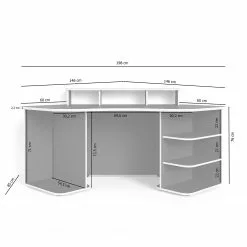 Furnitive Eckschreibtisch Crosswoods I - Anthrazit / Weiß -Buromobel Verkaufe 1000288195 210827 12165100006 SKETCH DETAILS P000000001000288195 sketch