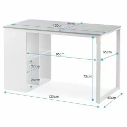 FLHF Schreibtisch Arsen - Eiche Dekor / Weiß -Buromobel Verkaufe 1000289003 210902 09120100174 SKETCH DETAILS P000000001000289003 sketch