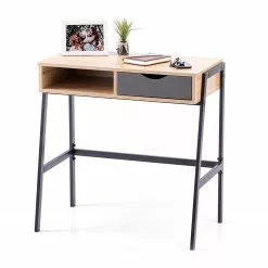 FLHF Schreibtisch Ins - Eiche Dekor / Schwarz -Buromobel Verkaufe 1000289010 210902 09120300230 DETAILS P000000001000289010