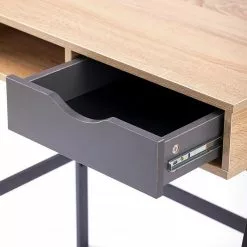 FLHF Schreibtisch Ins - Eiche Dekor / Schwarz -Buromobel Verkaufe 1000289010 210902 09120300232 DETAILS P000000001000289010