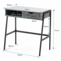 FLHF Schreibtisch Ins - Eiche Dekor / Schwarz -Buromobel Verkaufe 1000289010 210902 09120300236 SKETCH DETAILS P000000001000289010 sketch