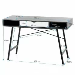 FLHF Schreibtisch Kayl - Ahorn Dekor Dunkel -Buromobel Verkaufe 1000289012 210902 09120400257 SKETCH DETAILS P000000001000289012 sketch