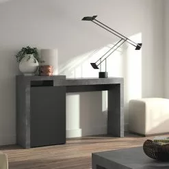 Temahome Schreibtisch Detroit - Wabenplatte - Beton Dekor / Schwarz -Buromobel Verkaufe 1000289237 210902 12454700002 MOOD DETAILS P000000001000289237 mood