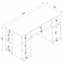 Fredriks Schreibtisch Dibond - Weiß -Buromobel Verkaufe 1000289477 210908 14360600009 SKETCH DETAILS P000000001000289477 sketch