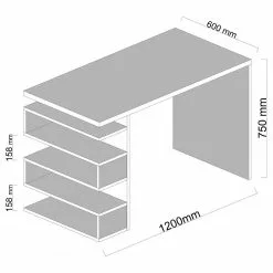 Fredriks Schreibtisch Snape - Weiß -Buromobel Verkaufe 1000289487 210908 14360600012 SKETCH DETAILS P000000001000289487 sketch