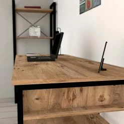 Ars manufacti Schreibtisch Embu - Walnuss Dekor / Schwarz -Buromobel Verkaufe 1000289491 210908 14360800028 DETAILS P000000001000289491