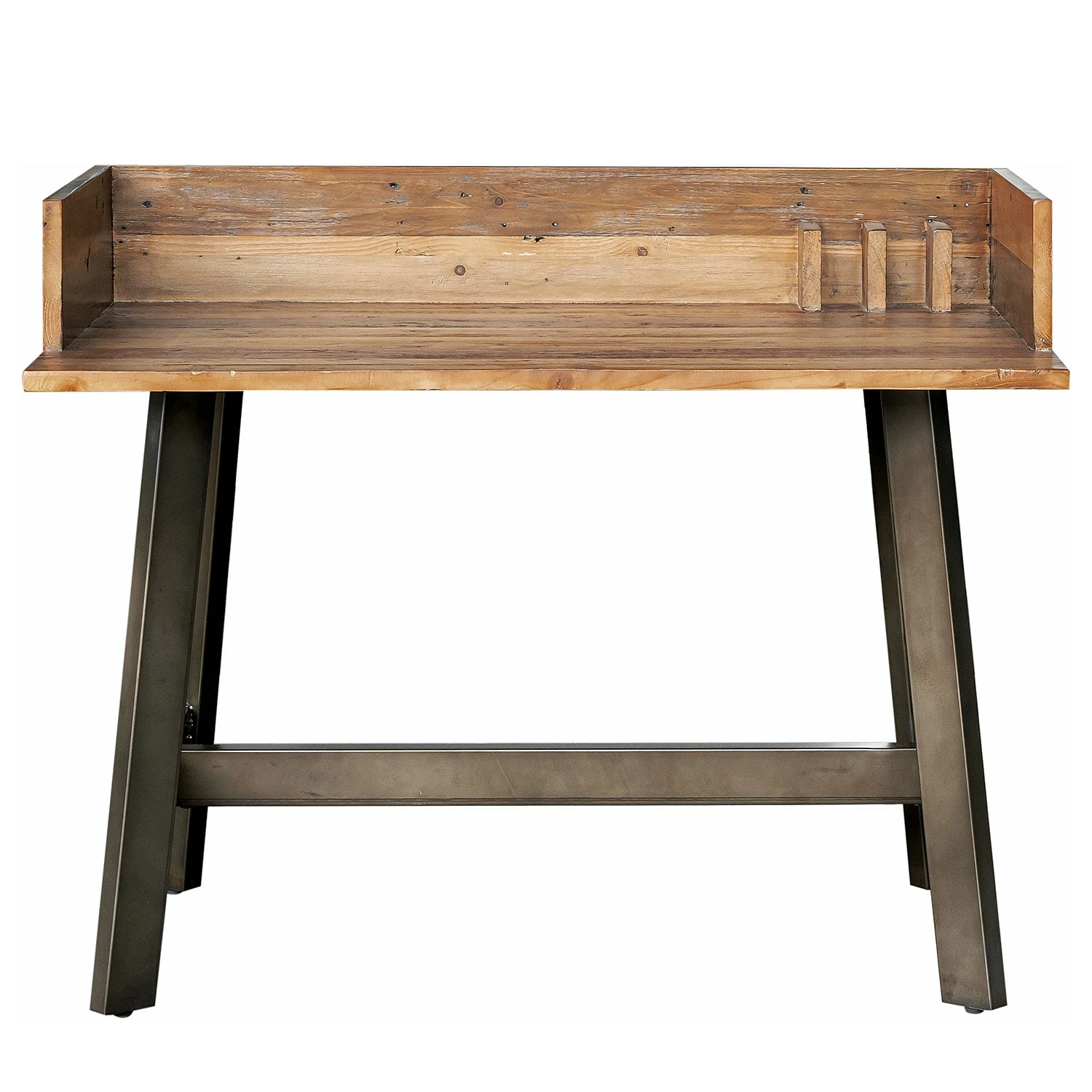 Ars manufacti Schreibtisch Tamati III - Pinie massiv / Edelstahl - Pinie / Schwarz 6 Ars manufacti Schreibtisch Tamati III - Pinie massiv / Edelstahl - Pinie / Schwarz – Bild 4