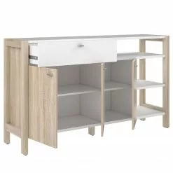 Fredriks Büroset Holvik (3-teilig) - Eiche Sonoma Dekor / Weiß -Buromobel Verkaufe 1000292005 211006 14100600140 DETAILS P000000001000292005