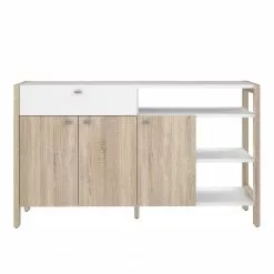 Fredriks Büroset Holvik (3-teilig) - Eiche Sonoma Dekor / Weiß -Buromobel Verkaufe 1000292005 211006 14100700139 DETAILS P000000001000292005