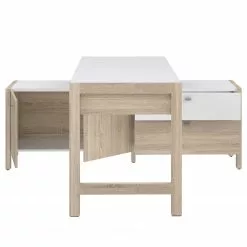 Fredriks Büroset Holvik (3-teilig) - Eiche Sonoma Dekor / Weiß -Buromobel Verkaufe 1000292005 211006 14100700175 DETAILS P000000001000292005