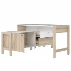 Fredriks Büroset Holvik (4-teilig) - Eiche Sonoma Dekor / Weiß -Buromobel Verkaufe 1000292006 211006 14100800195 DETAILS P000000001000292006