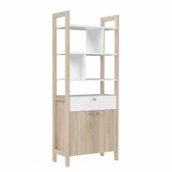 Fredriks Büroset Holvik (4-teilig) - Eiche Sonoma Dekor / Weiß -Buromobel Verkaufe 1000292006 211006 14100800230 DETAILS P000000001000292006