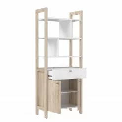 Fredriks Büroset Holvik (4-teilig) - Eiche Sonoma Dekor / Weiß -Buromobel Verkaufe 1000292006 211006 14100800252 DETAILS P000000001000292006