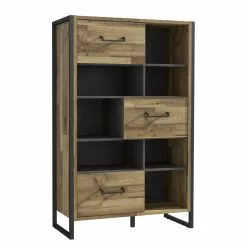 Ars manufacti Büroset Voru (3-teilig) - Eiche Stirling Dekor / Dunkelgrau -Buromobel Verkaufe 1000292007 211006 14100800172 DETAILS P000000001000292007