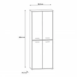 Fredriks Büroset Kendrick I (7-teilig) - Weiß / Grau -Buromobel Verkaufe 1000292008 211006 14101100689 SKETCH DETAILS P000000001000292008 sketch