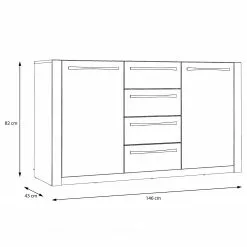 Loftscape Sideboard Truth - Eiche Sonoma Dekor -Buromobel Verkaufe 1000295089 211125 144855000578 SKETCH DETAILS P000000001000295089 sketch