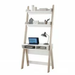 Mørteens Schreibtisch-Kombination Vela - Weiß / Eiche Sanremo Dekor -Buromobel Verkaufe 1000295165 210923 15403100082 DETAILS P000000001000295165