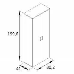 Furnitive Aktenschrank Cookley IV - Anthrazit / Eiche Dekor -Buromobel Verkaufe 1000296245 210927 08195200617 SKETCH DETAILS P000000001000296245 sketch