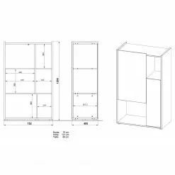 Germania Aktenschrank GW-Indianapolis II - Eiche Navarra Dekor / Weiß -Buromobel Verkaufe 1000296424 211103 162254000514 SKETCH DETAILS P000000001000296424 sketch