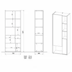 Germania Aktenschrank GW-Indianapolis - Eiche Navarra Dekor / Weiß -Buromobel Verkaufe 1000296428 211103 162254000522 SKETCH DETAILS P000000001000296428 sketch